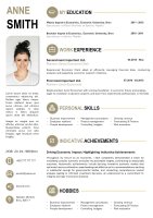 Anne Smith - Trendy editable CV #2