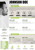 Johnson Doe Black-White CV - Trendy editable CV #5